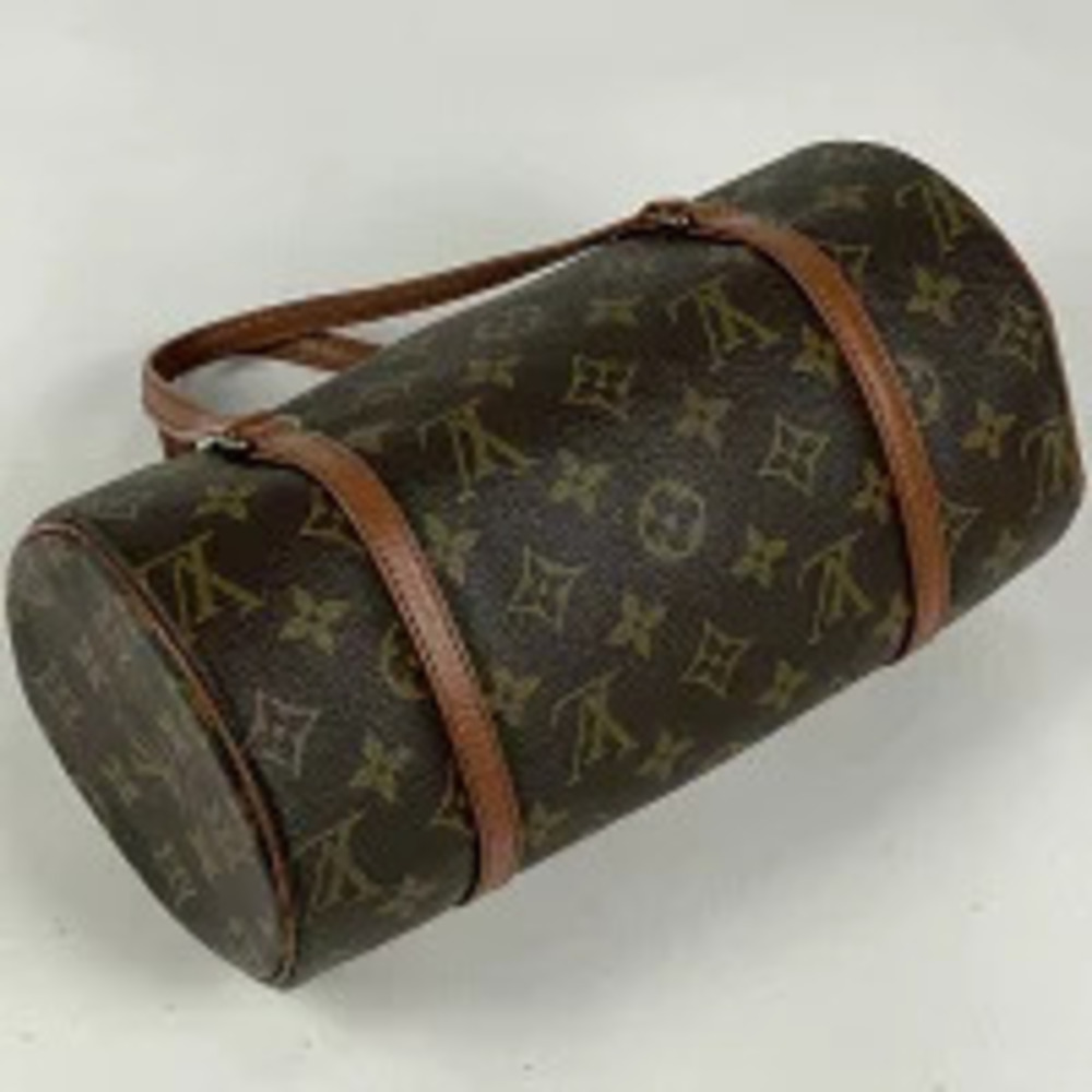 Louis Vuitton Papillon Monogram Cylindrical Handbag Brown
